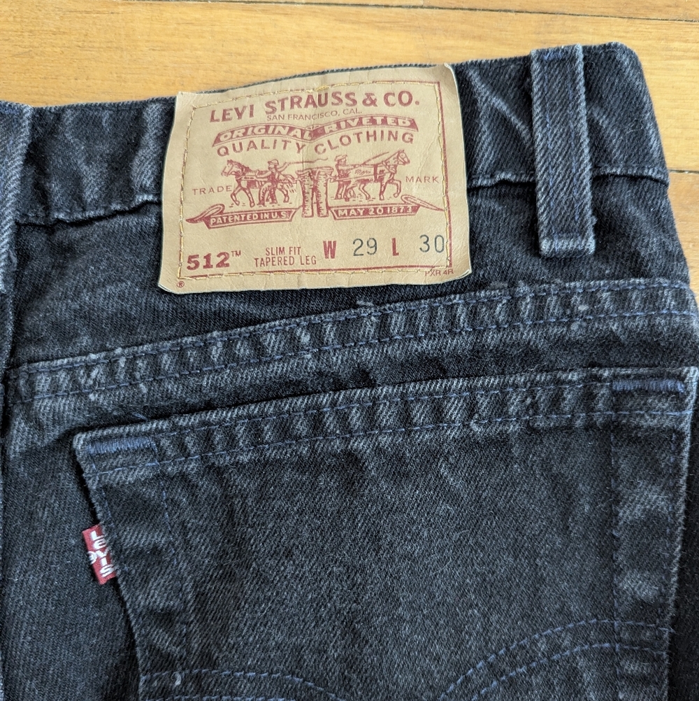 Vintage Levi's 512 Black Denim